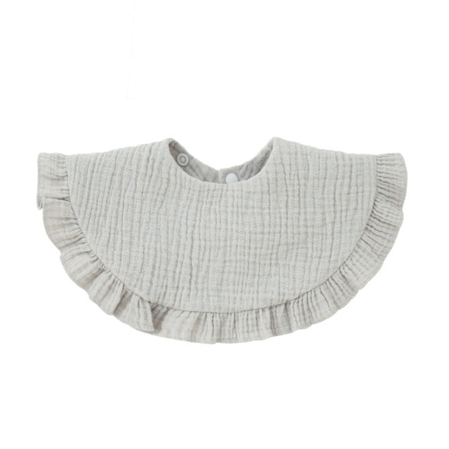 Soft Cotton Ruffle Bib For Infants And Toddlers