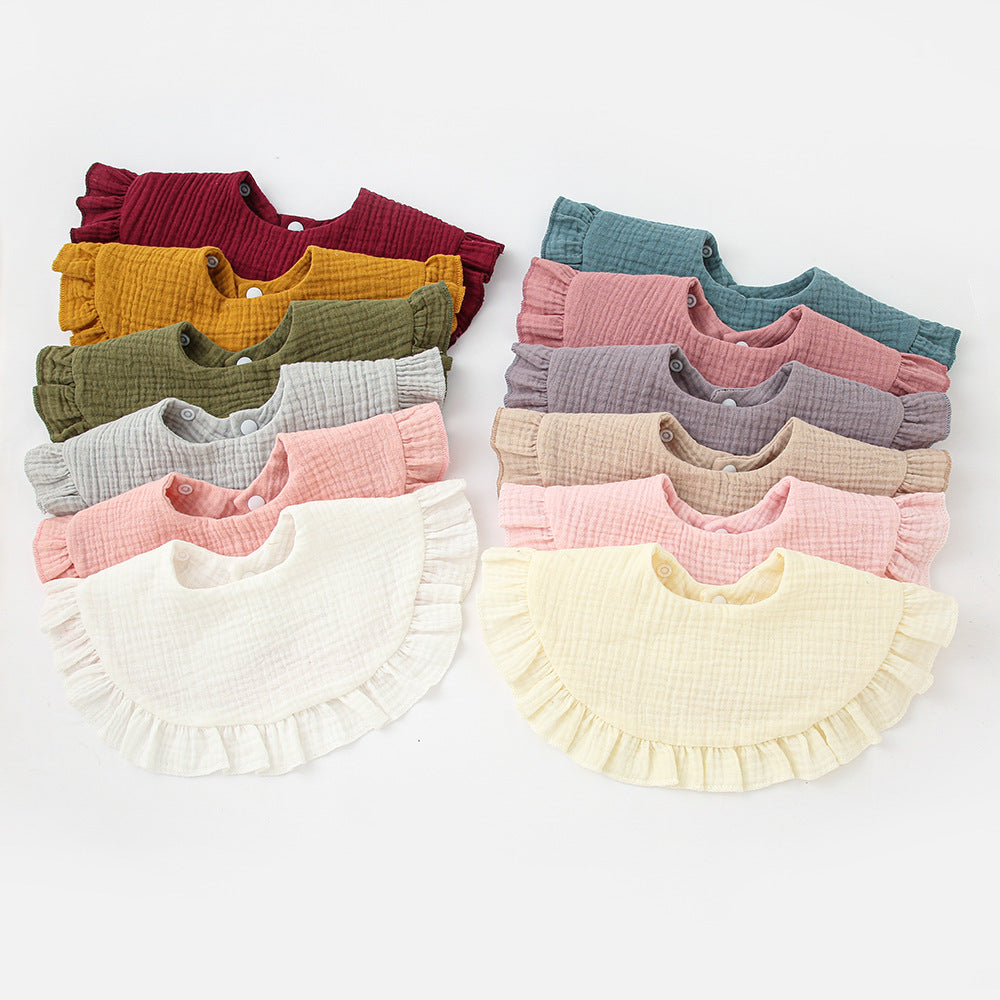 Soft Cotton Ruffle Bib For Infants And Toddlers