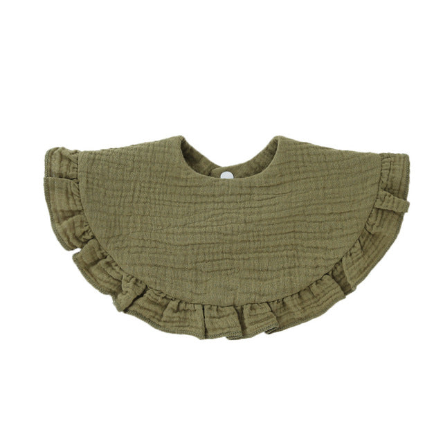 Soft Cotton Ruffle Bib For Infants And Toddlers